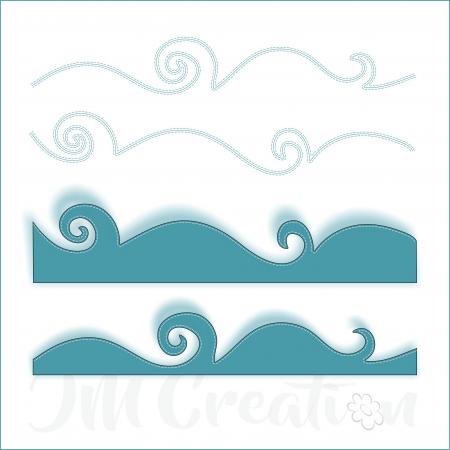 Stanzschablone - Wellenset